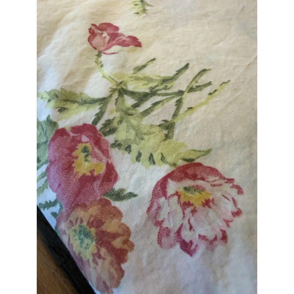Pottery Barn  Floral Full Size Button Closure Duvet Flower Garden Floral